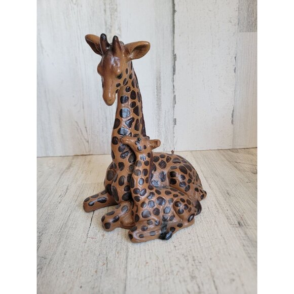 Large wax giraffe candle collectible figure baby mama zoo animal vintage - Picture 2 of 8
